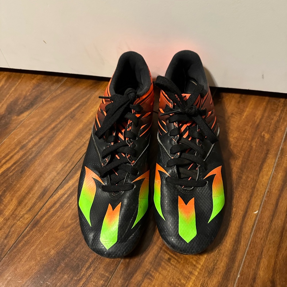 Black and Neon Green Messi Soccer Cleats